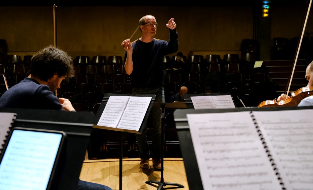 Orchestra conducting