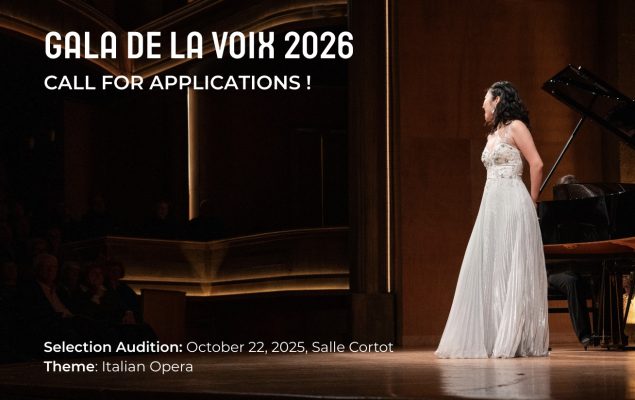 Gala de la Voix 2026: Call for Applications!