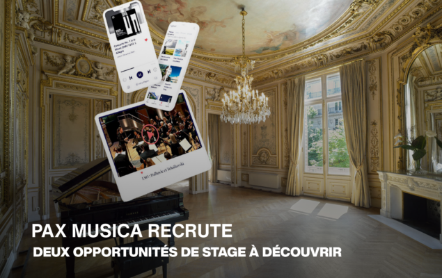 Deux opportunités de stage à découvrir chez Pax Musica !